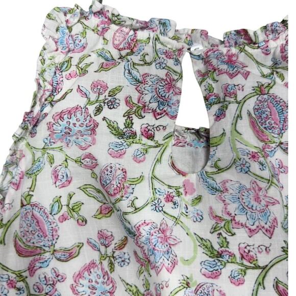 Celina Moon Women's High Neck Floral Spring Mini Dress with Ruffles Size XL - Picture 9 of 11